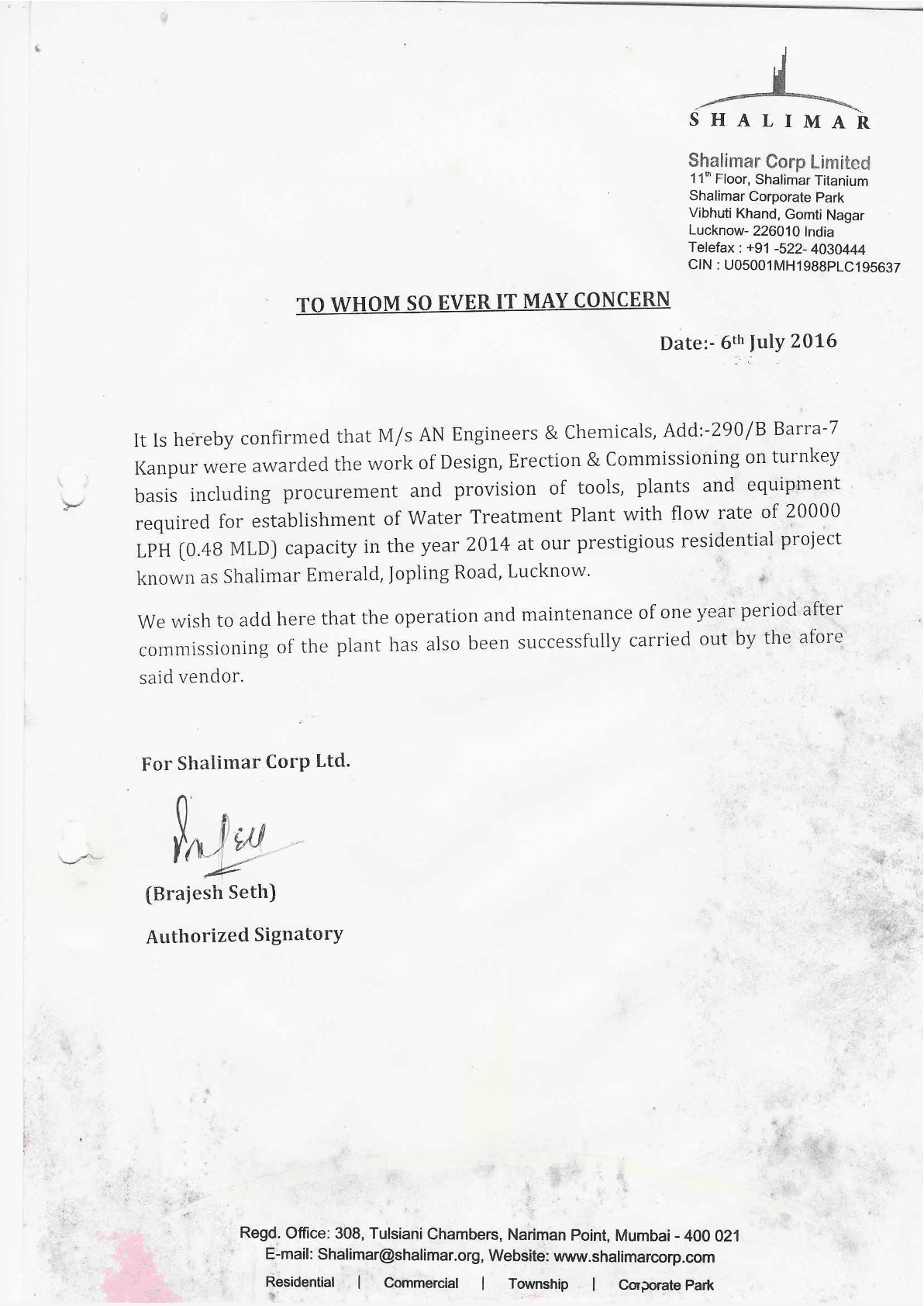 Certificate 20
